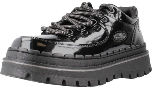 Skechers Women's Jammers - Cool Block Women's Sneaker Boots with Memory Foam, Black Patent, 7.5