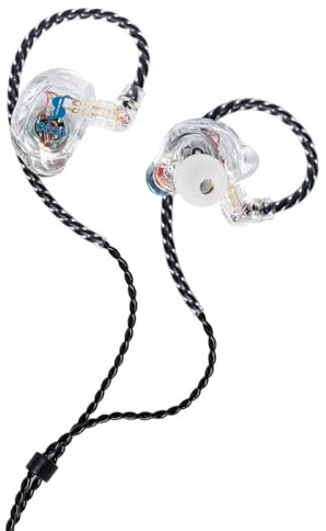 Stagg Professional Quad Driver In Ear Monitors, High Resolution, Sound Isolating, Transparent