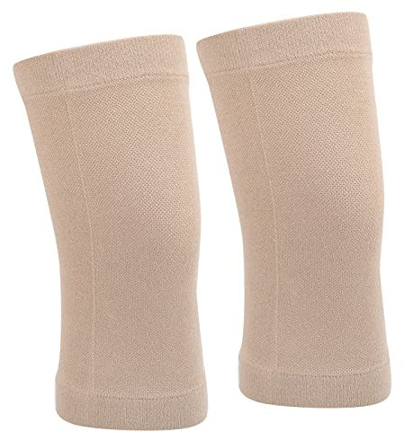 Kniebandage, Reine Baumwolle, 2 Stück, Kompressions-Kniebandage, Ultradünne Baumwolle, Nahtlose Kniebandage für Erwachsene