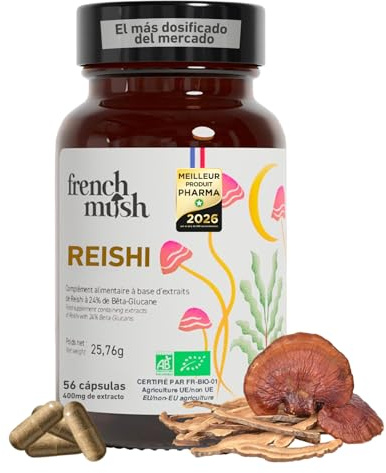 French Mush Reishi Bio 8000 mg - 56 Capsule Vegane