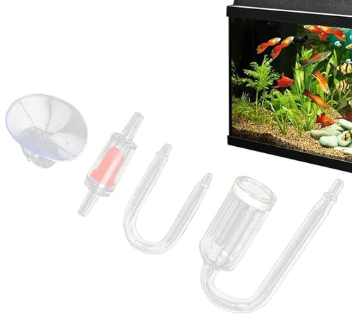 Rurunklee Diffuseur de CO2 pour aquarium - Système de contrôle de CO2 - Kit complet pour aquarium - Système de bulles efficace pour plantes d'aquarium