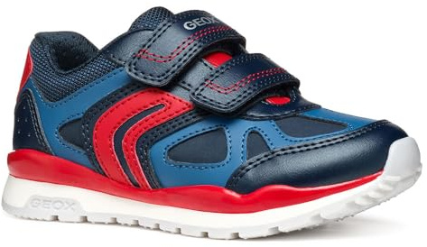 Geox J Pavel D - Scarpe da Ginnastica Bambino, Navy/Red,