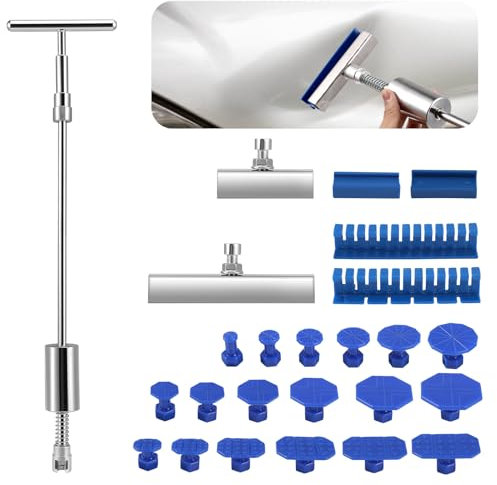 Luqixcey Car Dent Puller with T Bar,Car Dent Remover for Car Dent Repair,Car Dent Removal Kit for Metal Surface Dent Removal,Dent Remover Tool for Car