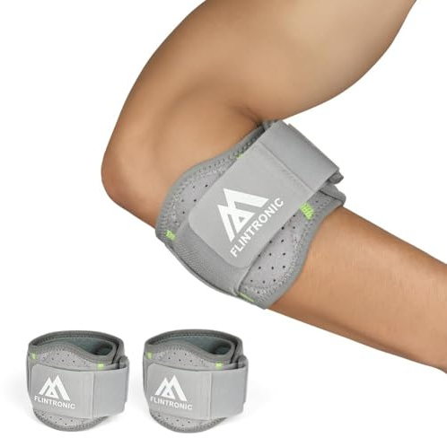 flintronic lätt armbågsbandage ljusgrå