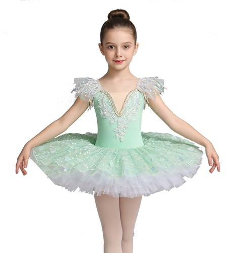 Robe tutu de ballet pour filles pour spectacles sur scène avec jupe fluide et haut
