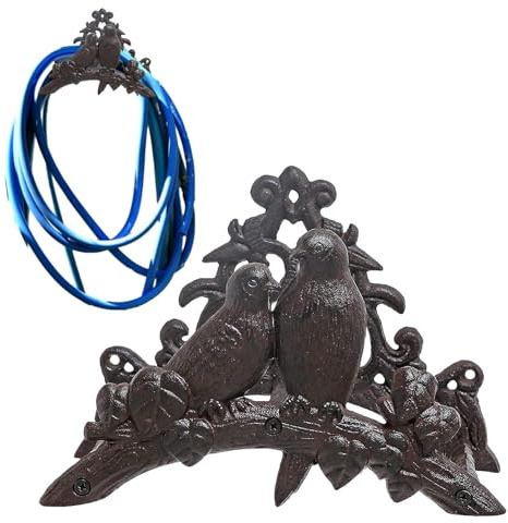 Support De Tuyau – Support De Tuyau D'arrosage En Fer, Fonte En Forme D'oiseau, Supporst De Rangement Mural Pour Conduites D'eau De Style Européen | Organisateur Extérieur Robuste Pour Tuyaus D’eau