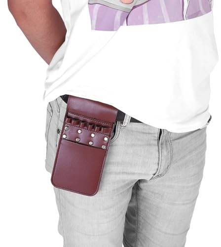 HEEPDD Carcaj de Bolsillo Portátil, Carcaj de Cintura de Cuero PU para Flechas, Bolsa de de Fibra Ligera para Tiro con y Caza Al Aire (Brown)