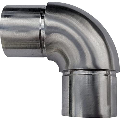 Handlauf Rohrbogen 90° für Rohrdurchmesser 42,4 mm Edelstahl Rundbogen Geländer Steckfitting Eckstück Rohrverbinder von SO-TOOLS®