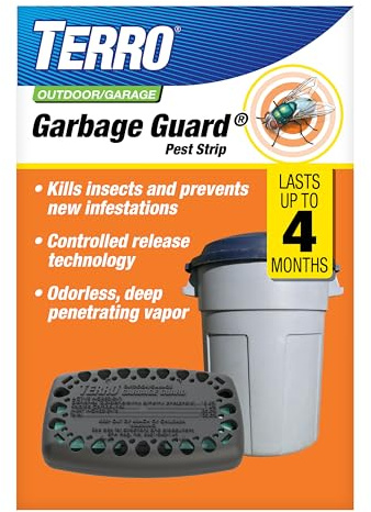 Terro T800 Garbage Guard Trash Can Insect Killer - Kills Flies, Roach, Maggots, Beetles, and Insects in Outdoor Garbage Can