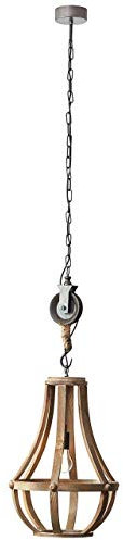 BRILLIANT Lampe Church Pendelleuchte 43cm holz hell | 1x G95, E27, geeignet für Normallampen (nicht enthalten) | Kette ist kürzbar