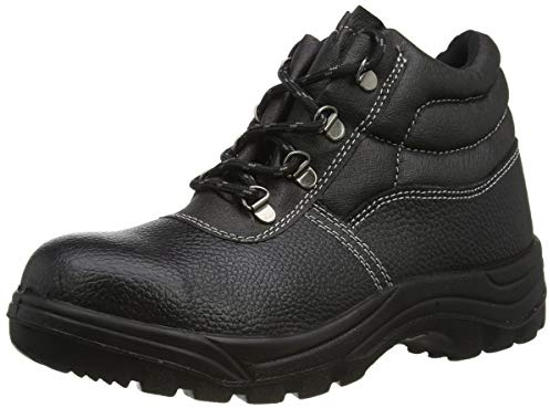 Himalayan S1P/SRC Men’s Leather Waterproof Safety Boots - Steel Toe Cap & Steel Midsole Protection, 200°C Heat Resistant Outsole, Slip Resistant SRC Sole, Certified Work Boots, Cost Effective