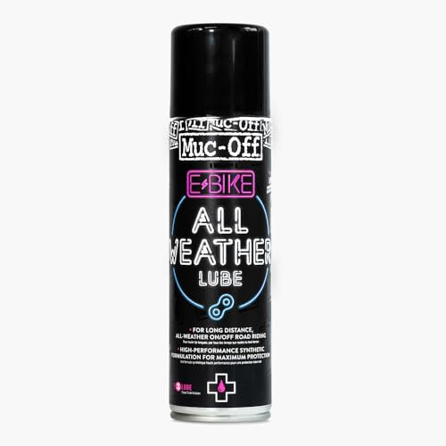 Muc-Off eBike All-Weather Chain Lube, 8.5 fl oz - Bike Lube, Bike Chain Oil, Chain Wax for Dry Weather Conditions - Bike Lubricant for Electric Bikes