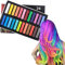 Craie Pour Cheveux, Ensemble Craie Cheveux Jetable 24 Couleurs, Colorant Cheveux Temporaire Lavable Non Toxique, Une Teinture Pour Cheveux AdaptéE à NoëL, Carnaval, FêTe, Cosplay