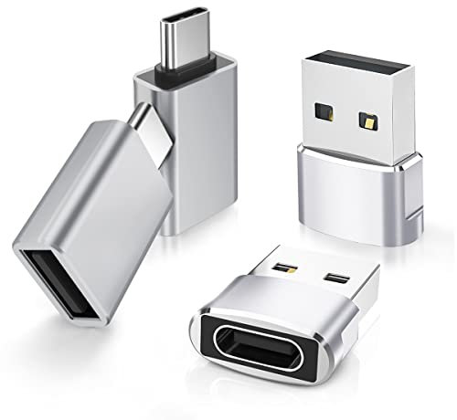 Elebase for Apple Watch 11 10 Charger Adaptor 4Pack,USB to USB C Adapter with Type C Male to USB 3.0 Female Converter,Thunderbolt 4 OTG for iPhone 17 16 15,AirPods Pro 3,iWatch Ultra 3,Samsung S25 S24