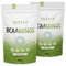 Nutri + BCAA Pulver Neutral 600g - Höchstdosierte BCAAminos ohne Süßstoff, Zucker und Zusatzstoffe - Natural BCAAs sind essentielle Aminosäuren - Vegan Instant Powder unflavored, 2 Packung