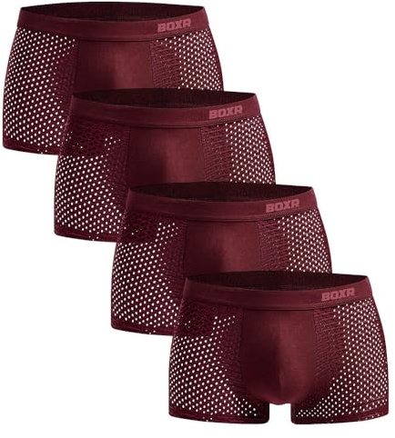 BOXR Calzoncillos Hombre Boxer de Bambú Pack de 4 – Suaves, Transpirables y Cómodos – Ropa Interior Hombre para Uso Diario y Deporte (Tallas S–3XL)
