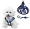 PawSailor No Pull Verstellbares Hundegeschirr für kleine Hunde, Step-in-Plaid, weiches Mesh-Bulldoggengeschirr mit Leine, ausbruchsicher, reflektierend, leicht zu laufen, Welpenwestengeschirr, Blau, S
