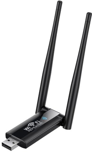 Estensore del segnale WiFi USB, amplificatore del segnale Wi-Fi a 2 antenne 300M Estensore WiFi, amplificatore WiFi, ripetitore WiFi, amplificatore Internet wireless