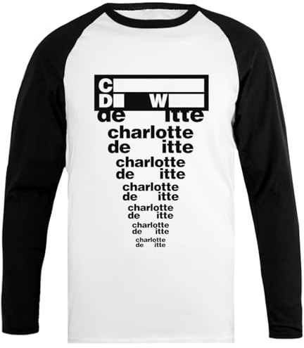 Charlotte De Witte Techno Camiseta Unisex De Béisbol, Camisa De Manga Blanca Y Negra