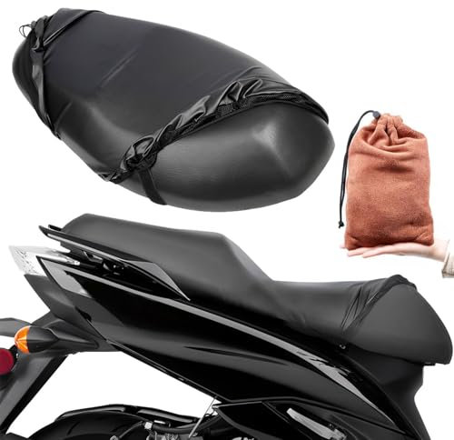 Norhogo Housse de Selle de Moto imperméable, Couvre-Selle Scooter Anti-Rayures avec Protection Soleil et Pluie, Housse de Selle Scooter Universel pour Scooter électrique et Moto