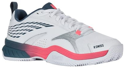 K-Swiss Men's Speedex Tennis Shoe, White Stargazer Neon Blaze, 42 EU
