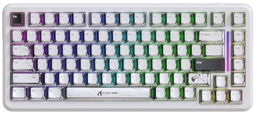 ATTACK SHARK X82PRO HE 75% Tastiera da Gioco Wireless con Grilletto Rapido, Tastiera con Interruttore Magnetico Effetto Hall con Attuazione Regolabile RT da 0,01mm, 8KHz, hot-Swap, RGB,Gamer (Fumetto)