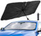 Parasol Coche Delantero, Parasol Paraguas Coche Plegable, Anti UV, para Mayoría de Autos, SUV, Camiones, 140 x 80 cm