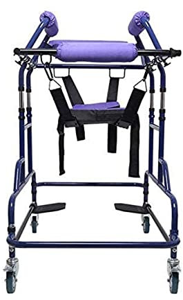 Cadre de Marche Pliable et léger pour Personnes âgées, déambulateur à 4 Roues pour Adultes avec Aide à la Hauteur réglable et à la Main