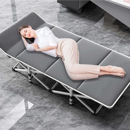 Folding Camping Bed for Adults, Portable Camp Beds with Thickened Mattress