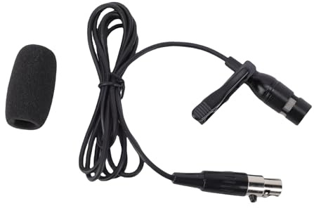 Risegun Microfono lavalier bavero con clip, microfono a condensatore, ad alta sensibilità, unidirezionale, qualità del suono chiaro, per di trasmissione wireless cint