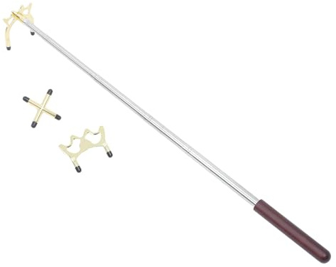 Toddmomy Puente para Taco de Billar Retráctil de Aleación de Aluminio con Cabeza Extraíble Antideslizante Soporte Ajustable para Mesas de Billar de Piscina Kit de Accesorios Profesional