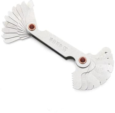 Calibre de paso de rosca, Medidor de paso rosca 60 grados métrico y 55 en pulgadas(Degree Inch)