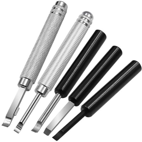 BUAGOUWZ Kit de Herramientas para Abrir la Tapa Trasera de Relojes Profesionales, Herramienta de Cambio de Batería, 5 Piezas, Cuchillos con Antideslizante, Demanda del Cliente.