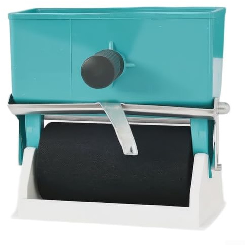 Aplicador de rodillo de pegamento de mano de 180 ml de capacidad, encolador manual de flujo ajustable para tablero de madera y estudio fotográfico, mango antideslizante, negro y azul (3 pulgadas)