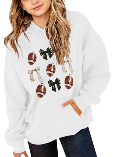 Mjjsk flickor huvtröja boll grafik barn tröja med huva | Pullover sweatshirt mjuk skola pe huvtröja toppar avslappnad sport komfort långärmad höst vinter barn vardagskläder