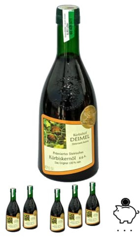 Kürbishof DEIMEL Steiermark/Austria - Olio di semi di zucca originale della Stiria in Austria - Bottiglia da 500 ml - Direttamente dal produttore