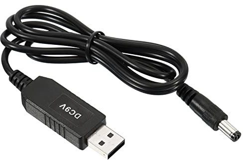 PATIKIL 6W 0.6A USB Step Up Tensione Convertitore, DC 5V a DC 9V Alimentazione Fornitura Adattatore Jack 5.5x2.5mm Cavo per Router LED Lampada Altoparlanti