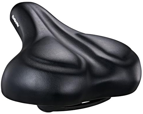 DAWAY C50i Übergroßer Bequemer Fahrradsattel - Universeller Memory Foam Gepolstert Fahrrad Sattel für Peloton, Heimtrainer, MTB, E-Bike, Rennrad, Extra Breiter Fahrradsitz für Männer Frauen, Komfort