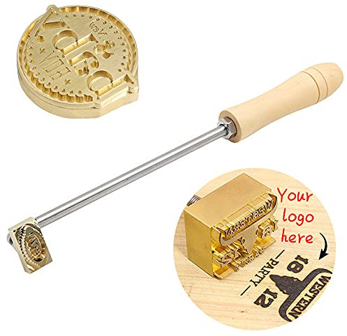 Benutzerdefiniertes Logo-Brandeisen für Holz, personalisiertes Brandeisen-Heizstempel-Kit, benutzerdefinierte Holzbrennstempel-Heizung für Leder, Holz, Papier, Kuchen, Brotbacken