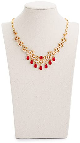 Oirlv Lino Collana Display Busto Gioielli 3D Collana Organizzatore Gioielli Display(H-34cm)