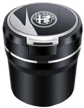 FELEA Posacenere Auto per Alfa Romeo Tonale 2022 2023,Portatile Rimovibile Interni Automobilistici Portacenere Autoestinguente,B/Silver1