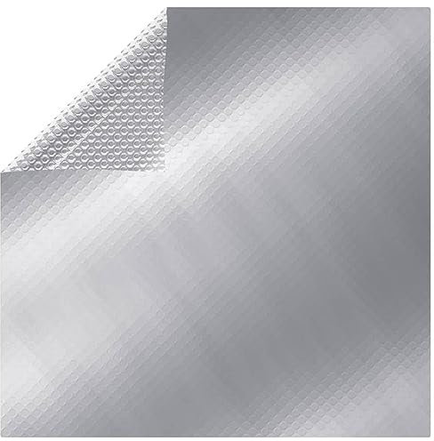 Gecheer Poolöverdrag, silver, 450 x 220 cm, PE solskydd, pool, överdrag, pool, överdrag, film, utomhus, dammtät, uteplats, poolöverdrag, film, dammtät
