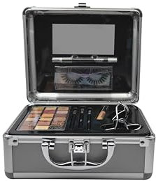 bonvoyage, Set di Trucchi per Occhi 26 Pezzi, con Ciglia Finte, Palette Ombretti da 18 Colori, Eyeliner, Piegaciglia e Pennelli Make Up, Kit Portatile e Leggero, All About My Eyes