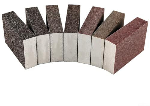 Confezione da 6 spugne abrasive per cartongesso, legno e metallo, blocchi di grana da 120 a 1000 per uso bagnato o asciutto (grana 180)