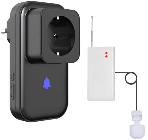 Interrupteur Protection Automatique Con Capteur Niveau d'eau sans Fil - Contrôle Niveau Haut/Bas | Alarme 100 DB, Portée 100 m - pour Châteaux d'eau, Fosses Septiques, Agriculture et Industrie