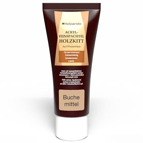 Stucco per legno acrilico per legno, OSB e pareti di faggio, medio, 25, tubetto da 250 g