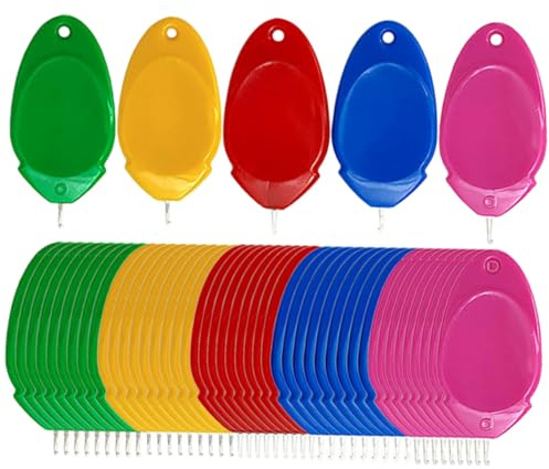MUELODSIC 50 Pezzi Infila Ago Cucito Fai da Te in Plastica Strumento Veloce per Infilare Filo Accessorio Portatile per Macchina da Cucire e Perline