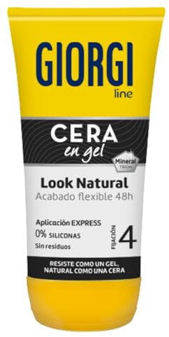 Giorgi Line - Cera en Gel Look Natural, Acabado Flexible 48h y Aplicación Express, Fijación 4 Ultra-Fuerte - 145 ml