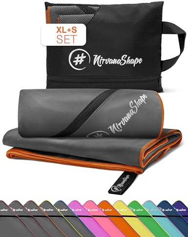 NirvanaShape Serviettes Microfibre | absorbantes, légères, à séchage Rapide | draps de Bain, Serviettes de Voyage, Serviettes de Sport | Idéales pour Les Voyages, Le Sport, Le Yoga, Le Sauna