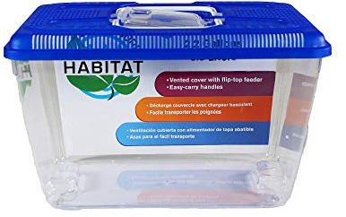 Penn-Plax Small World Habitat – Portable Clear and Transparent Plastic Tank – Excellent for Small Critters and Creatures – Easy to Clean & Handle – 2.2 Gallon, Assorted